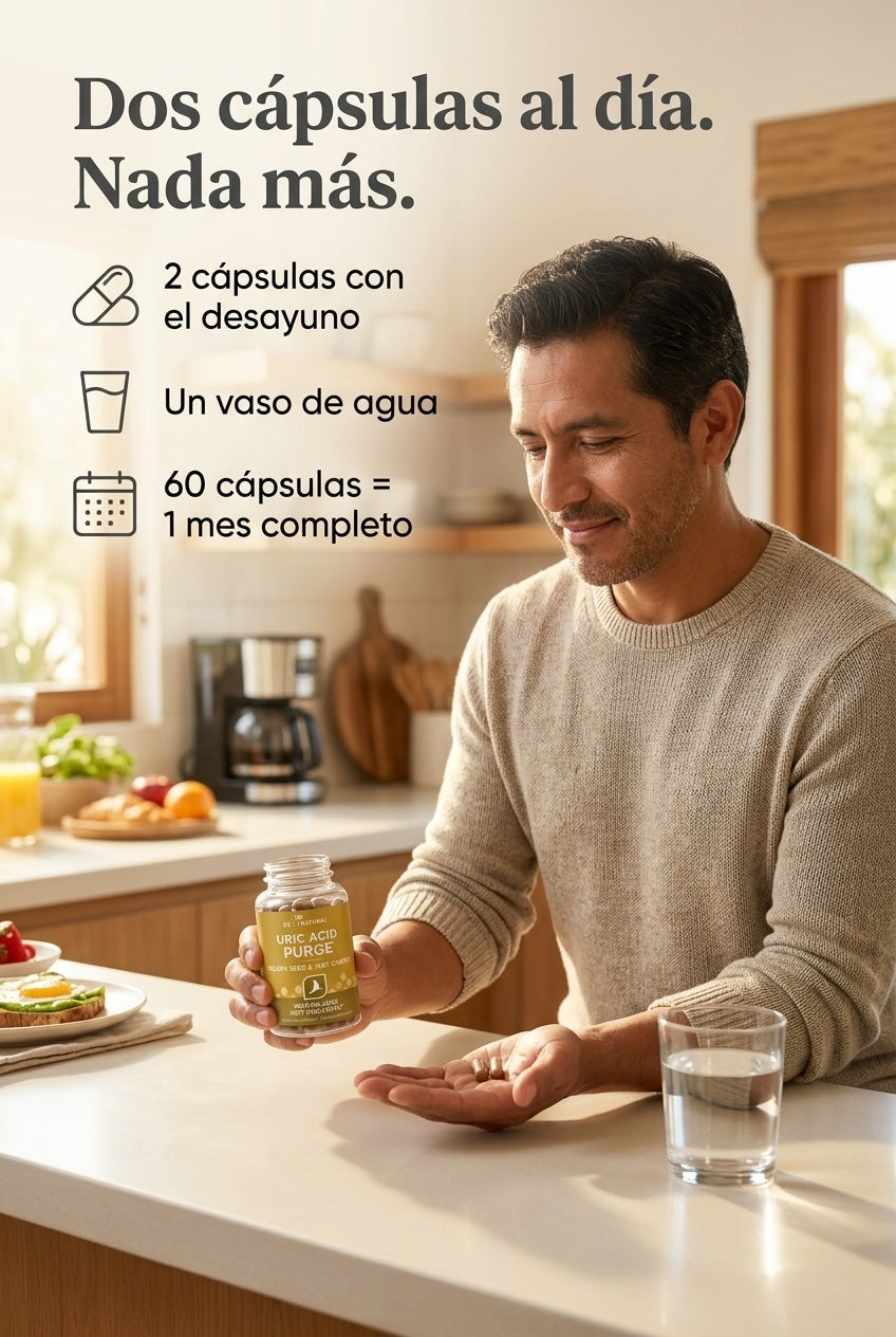 Modo de uso: dos cápsulas al día con el desayuno