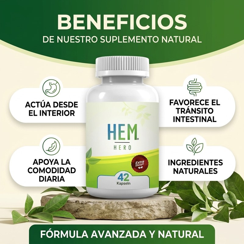 HEM HERO Suplemento Para Aliviar Las Hemorroides